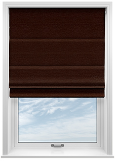 Maurice, Chocolate - Roman Blind